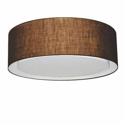 Plafon Cilíndrico Duplo Vivare Md-3038 Cúpula Em Tecido 80x30cm - Bivolt Café 127/220v