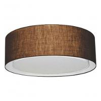 Plafon Cilíndrico Duplo Vivare Md-3038 Cúpula Em Tecido 80x30cm - Bivolt Café 127/220v - 3