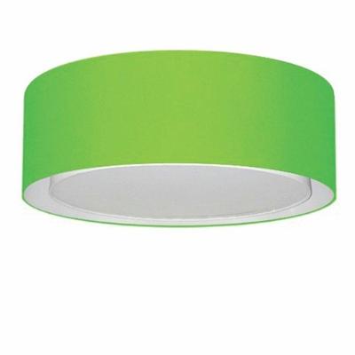 Plafon Cilíndrico Duplo Vivare Md-3038 Cúpula Em Tecido 80x30cm - Bivolt Verde-limão 127/220v