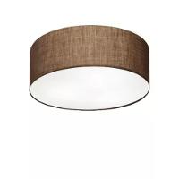 Plafon Cilíndrico Vivare Md-3046 Cúpula Em Tecido 35x12cm - Bivolt Café 127/220v - 1