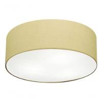 Plafon Cilíndrico Vivare Md-3049 Cúpula Em Tecido 70x15cm - Bivolt Algodão-crú 127/220v - 3