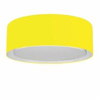 Plafon Cilíndrico Duplo Vivare Md-3037 Cúpula Em Tecido 60x25cm - Bivolt Amarelo 127/220v - 3