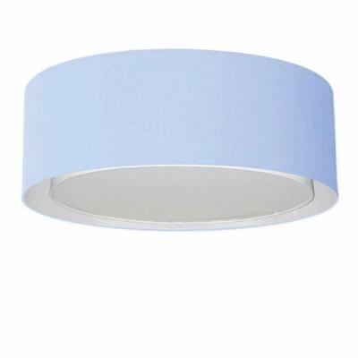 Plafon Cilíndrico Duplo Vivare Md-3037 Cúpula Em Tecido 60x25cm - Bivolt Azul-bebê 127/220v