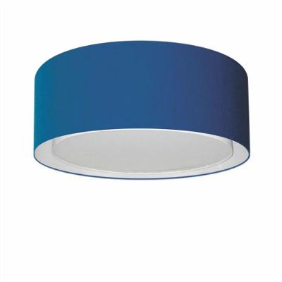 Plafon Cilíndrico Duplo Vivare Md-3036 Cúpula Em Tecido 50x25cm - Bivolt Azul-marinho 127/220v