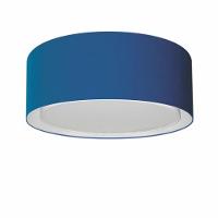 Plafon Cilíndrico Duplo Vivare Md-3036 Cúpula Em Tecido 50x25cm - Bivolt Azul-marinho 127/220v - 1