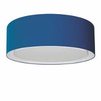 Plafon Cilíndrico Duplo Vivare Md-3037 Cúpula Em Tecido 60x25cm - Bivolt Azul-marinho 127/220v - 2