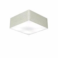 Plafon Quadrado Vivare Md-3050 Cúpula Em Tecido 12/40x40cm - Bivolt Rustico-cinza 127/220v - 3
