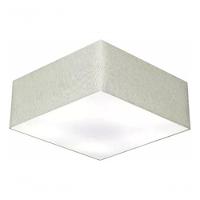 Plafon Quadrado Vivare Md-3050 Cúpula Em Tecido 12/40x40cm - Bivolt Rustico-cinza 127/220v