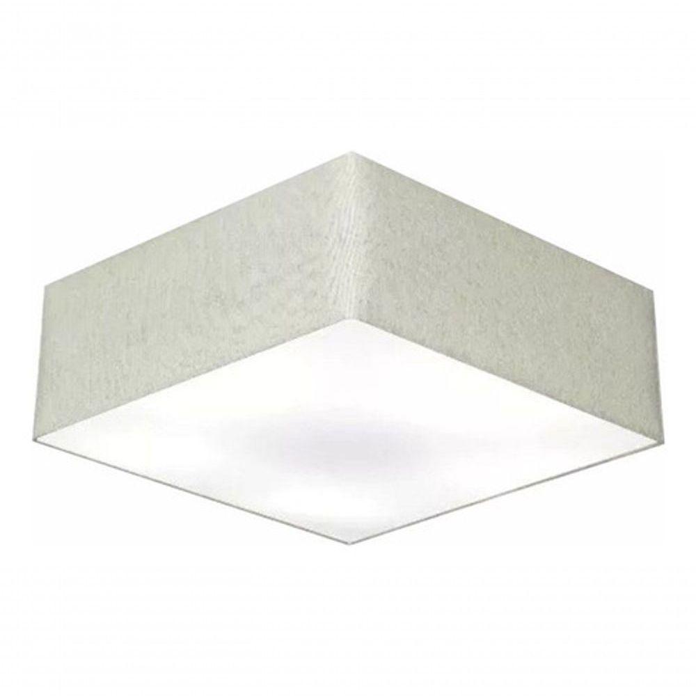 Plafon Quadrado Vivare Md-3051 Cúpula Em Tecido 15/45x45cm - Bivolt Rustico-cinza 127/220v - 3