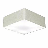 Plafon Quadrado Vivare Md-3051 Cúpula Em Tecido 15/45x45cm - Bivolt Rustico-cinza 127/220v - 1