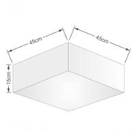 Plafon Quadrado Vivare Md-3051 Cúpula Em Tecido 15/45x45cm - Bivolt Rustico-cinza 127/220v - 4