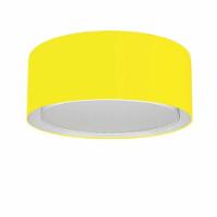 Plafon Cilíndrico Duplo Vivare Md-3036 Cúpula Em Tecido 50x25cm - Bivolt Amarelo 127/220v - 1