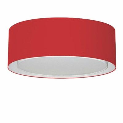 Plafon Cilíndrico Duplo Vivare Md-3038 Cúpula Em Tecido 80x30cm - Bivolt Bordo 127/220v