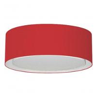 Plafon Cilíndrico Duplo Vivare Md-3038 Cúpula Em Tecido 80x30cm - Bivolt Bordo 127/220v - 3