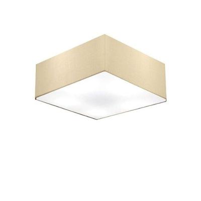 Plafon Quadrado Vivare Md-3050 Cúpula Em Tecido 12/40x40cm - Bivolt Algodão-crú 127/220v