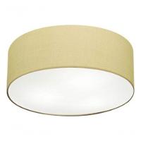 Plafon Cilíndrico Vivare Md-3047 Cúpula Em Tecido 45x15cm - Bivolt Algodão-crú 127/220v - 3