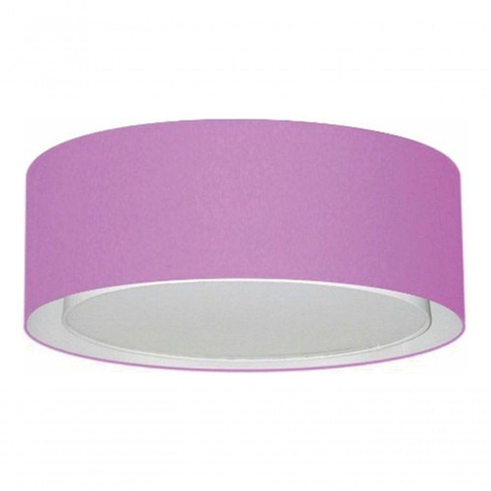 Plafon Cilíndrico Duplo Vivare Md-3038 Cúpula Em Tecido 80x30cm - Bivolt Lilás 127/220v - 3