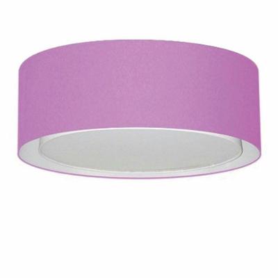 Plafon Cilíndrico Duplo Vivare Md-3038 Cúpula Em Tecido 80x30cm - Bivolt Lilás 127/220v