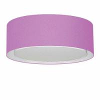 Plafon Cilíndrico Duplo Vivare Md-3038 Cúpula Em Tecido 80x30cm - Bivolt Lilás 127/220v - 1