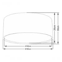 Plafon Cilíndrico Duplo Vivare Md-3038 Cúpula Em Tecido 80x30cm - Bivolt Lilás 127/220v - 4