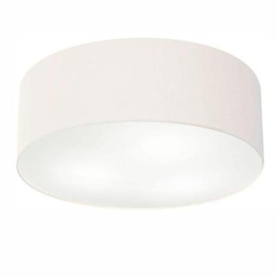 Plafon Cilíndrico Vivare Md-3049 Cúpula Em Tecido 70x15cm - Bivolt Branco 127/220v