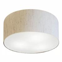 Plafon Cilíndrico Vivare Md-3055 Cúpula Em Tecido 80x21cm - Bivolt Linho Bege 127/220v - 1