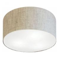 Plafon Cilíndrico Vivare Md-3048 Cúpula Em Tecido 50x21cm - Bivolt Rustico-bege 127/220v - 2