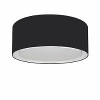 Plafon Cilíndrico Duplo Vivare Md-3036 Cúpula Em Tecido 50x25cm - Bivolt Preto 127/220v - 1