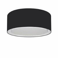 Plafon Cilíndrico Duplo Vivare Md-3036 Cúpula Em Tecido 50x25cm - Bivolt Preto 127/220v - 3