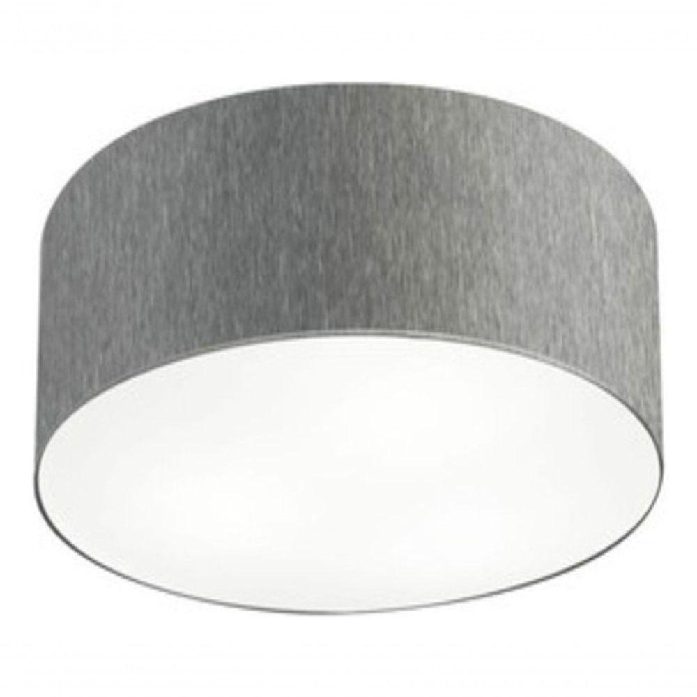 Plafon Cilíndrico Vivare Md-3048 Cúpula Em Tecido 50x21cm - Bivolt Rustico-cinza 127/220v - 4