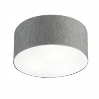 Plafon Cilíndrico Vivare Md-3048 Cúpula Em Tecido 50x21cm - Bivolt Rustico-cinza 127/220v - 1