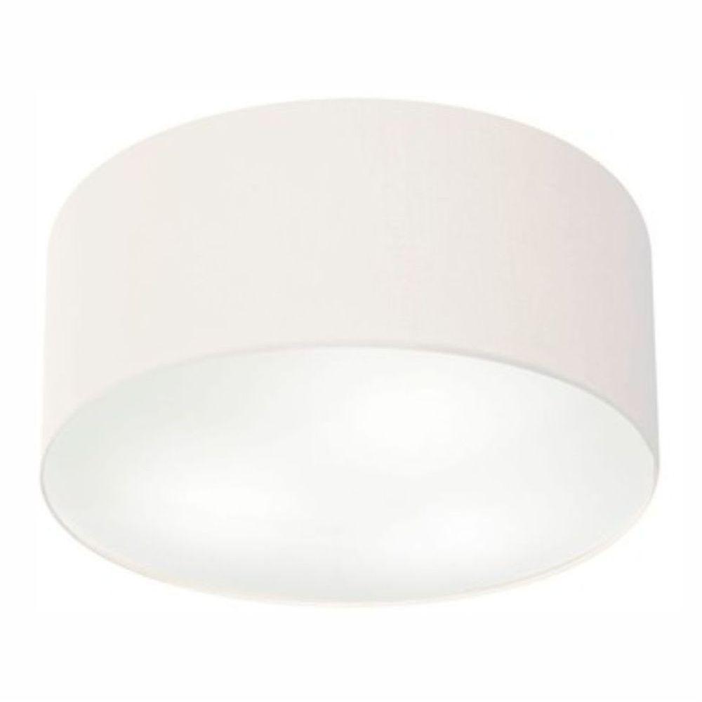 Plafon Cilíndrico Vivare Md-3055 Cúpula Em Tecido 80x21cm - Bivolt Branco 127/220v - 1