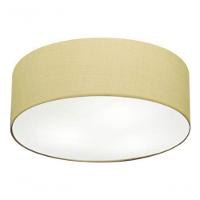 Plafon Cilíndrico Vivare Md-3057 Cúpula Em Tecido 55x15cm - Bivolt Algodão-crú 127/220v - 3