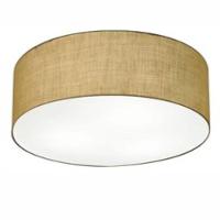 Plafon Cilíndrico Vivare Md-3049 Cúpula Em Tecido 70x15cm - Bivolt Palha 127/220v - 1