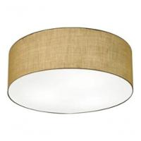 Plafon Cilíndrico Vivare Md-3049 Cúpula Em Tecido 70x15cm - Bivolt Palha 127/220v - 3