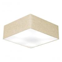 Plafon Quadrado Vivare Md-3056 Cúpula Em Tecido 15/70x70cm - Bivolt Rustico-bege 127/220v - 3
