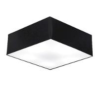 Plafon Quadrado Vivare Md-3059 Cúpula Em Tecido 15/80x80cm - Bivolt Preto 127/220v - 1