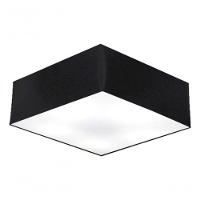 Plafon Quadrado Vivare Md-3059 Cúpula Em Tecido 15/80x80cm - Bivolt Preto 127/220v - 3