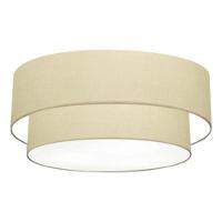 Plafon Duplo Cilíndrico Vivare Md-3065 Cúpula Em Tecido 80x70cm - Bivolt Algodão-crú 127/220v - 3