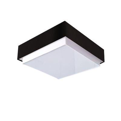 Plafon Quadrado Vivare Md-3092 Cúpula Em Tecido 60x60cm - Bivolt Preto 127/220v
