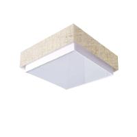 Plafon Quadrado Vivare Md-3092 Cúpula Em Tecido 60x60cm - Bivolt Rustico-bege 127/220v - 1