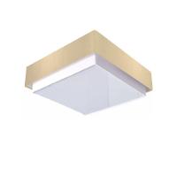 Plafon Quadrado Vivare Md-3090 Cúpula Em Tecido 45x45cm - Bivolt Algodão-crú 127/220v - 1