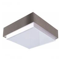 Plafon Quadrado Vivare Md-3090 Cúpula Em Tecido 45x45cm - Bivolt Cinza-escuro 127/220v - 3