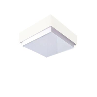 Plafon Quadrado Vivare Md-3089 Cúpula Em Tecido 40x40cm - Bivolt Branco 127/220v