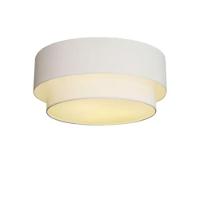 Plafon Duplo Cilíndrico Vivare Md-3017 Cúpula Em Tecido 50x40cm - Bivolt Branco 127/220v - 1
