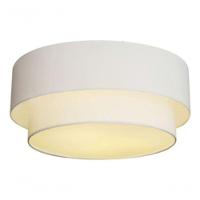 Plafon Duplo Cilíndrico Vivare Md-3017 Cúpula Em Tecido 50x40cm - Bivolt Branco 127/220v - 3