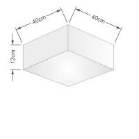 Plafon Quadrado Vivare Md-3050 Cúpula Em Tecido 12/40x40cm - Bivolt Preto 127/220v - 2