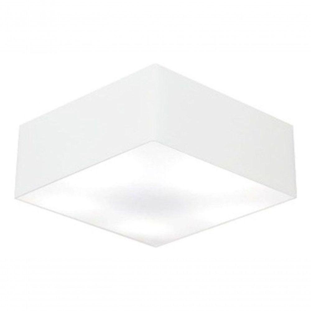 Plafon Quadrado Vivare Md-3050 Cúpula Em Tecido 12/40x40cm - Bivolt Branco 127/220v - 4