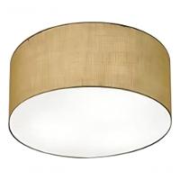 Plafon Cilíndrico Md-3010 Cúpula Em Tecido 30x12cm Palha - Bivolt - 3