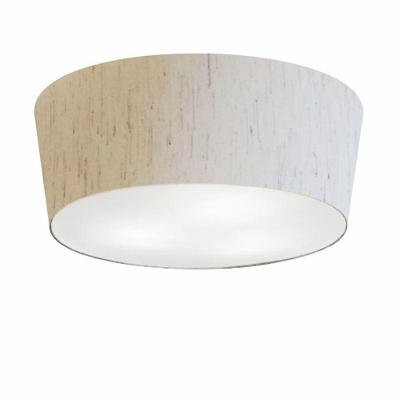 Plafon Cone Md-3004 Cúpula Em Tecido 15/50x40cm Linho Bege - Bivolt